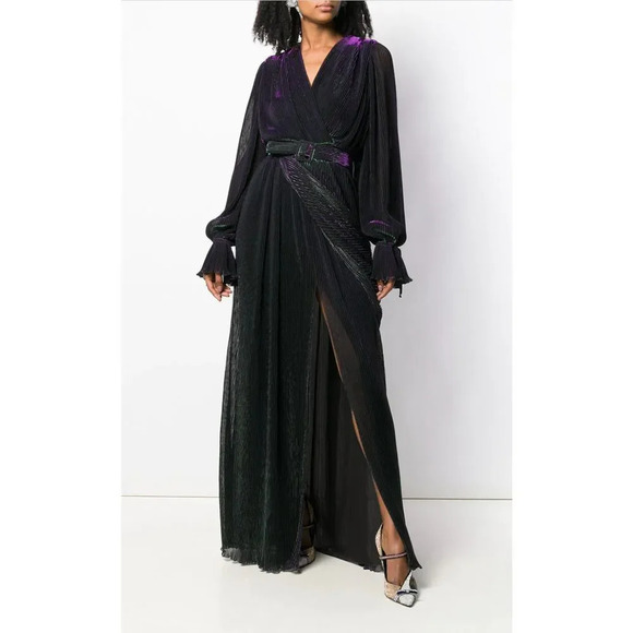 MARCO DE VINCENZO Belted  Multicolour Evening Gown Dress - Picture 1 of 12